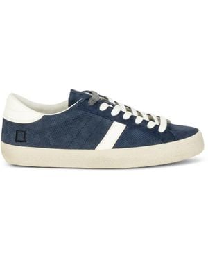 Date Perforated Trainers - Blue