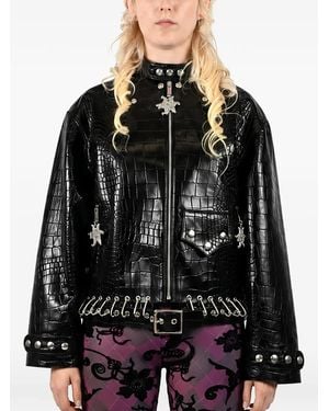 Chopova Lowena Par Leather Jacket - Black