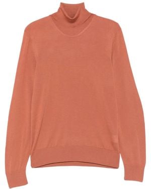 BOSS H-Musso Rollkragenpullover Aus Wolle - Orange