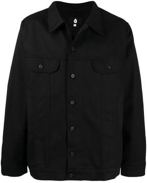 DUOltd Veste En Denim À Boutonnière Sur Le Devant - Noir
