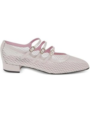 CAREL PARIS Ariana Mesh-Panel Court Shoes - White
