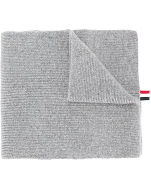 Thom Browne Kaschmir 4-Streifen-Schal - Grau