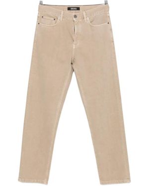 ZEGNA Straight-Leg Five-Pocket Jeans - Natural