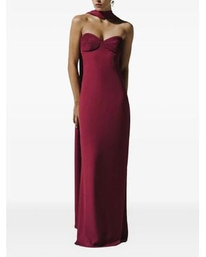 Baobab Athenea Pleated Maxi Dress - Red