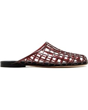 Vince Barcelona Jelly Lattice-Detail Mules - White