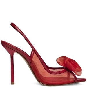 Le Silla Sandalen mit Blumendetail - Rot