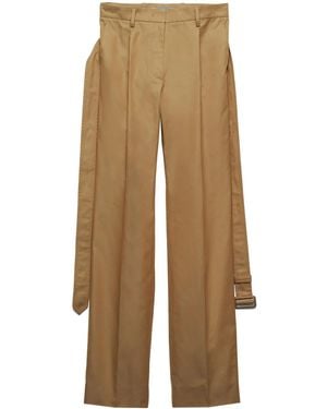 Prada Cotton Twill Trousers - Natural