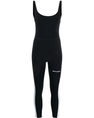 Palm Angels Logo-Print Training Jumpsuit - Black