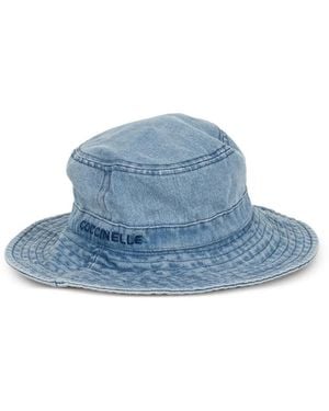 Coccinelle Logo-Embroidered Denim Bucket Hat - Blue