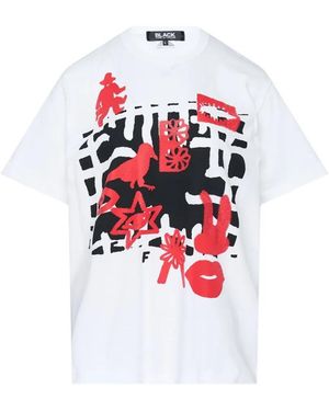 Comme des Garçons Graphic-Print T-Shirt - Red