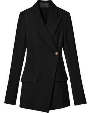 Proenza Schouler Double-Breasted Peak-Lapel Blazer - Black