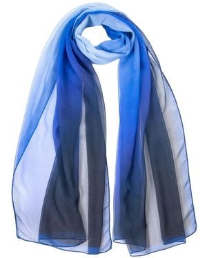 Elizabetta Sophia Silk Scarf - Blue