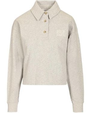 Maison Kitsuné Gebreide Polotrui Met Borduurwerk - Wit