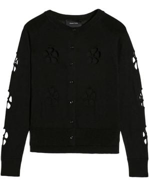 Simone Rocha Daisy Cut-Out Cardigan - Black