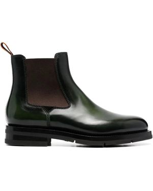 Santoni Elasticated Side-panel Boots - ブラック