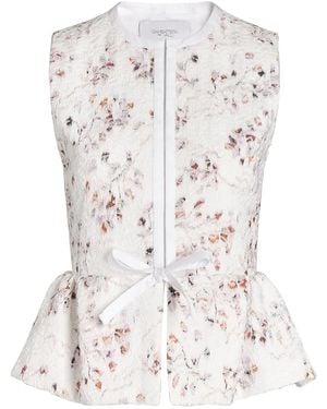 Giambattista Valli Ausgestellte Jacquard-Weste - Weiß