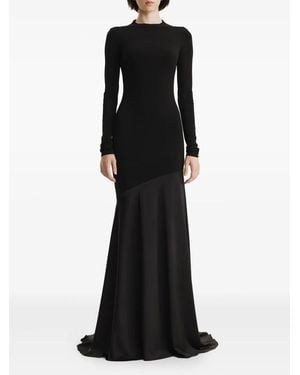 2310 STUDIO Long-Sleeve Fishtail Maxi Dress - Black