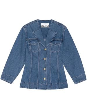 Ganni Denim Blazer - Blue