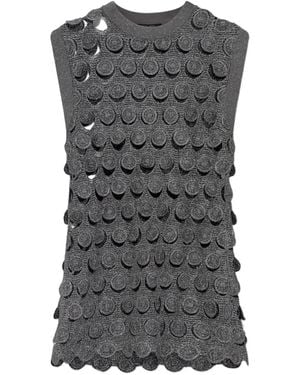 AllSaints Iris Circle-Crochet Dress - Grey