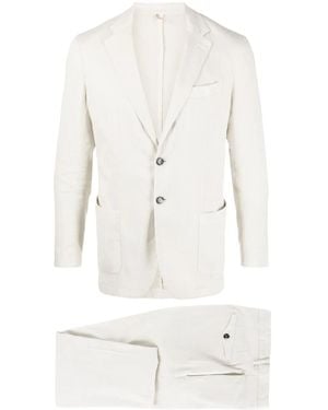 Dell'Oglio Single-Breasted Suit Set - White