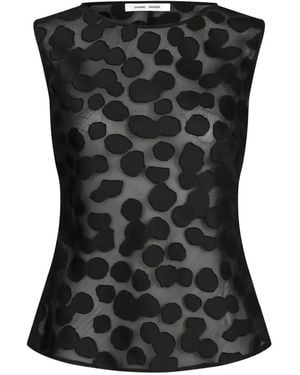 Samsøe & Samsøe Saagne Sheer Jacquard Blouse - Black
