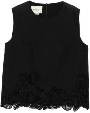 Bambah Rowan Bluse Mit Ösen - Schwarz