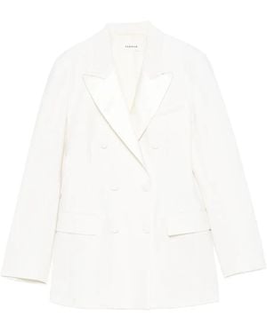 P.A.R.O.S.H. Double-Breasted Peak-Lapels Blazer - White