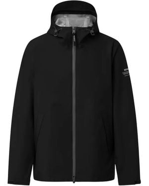 Ecoalf Diluvio Hooded Zip-Up Coat - Black