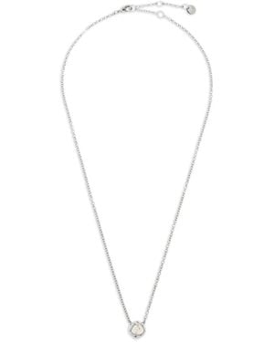 Fendi Collar Con Colgante De Perla - Blanco
