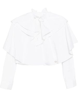Saiid Kobeisy Poplin Top - White