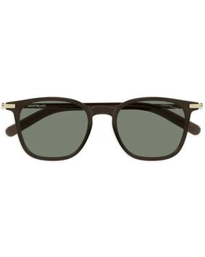 Montblanc Square-Frame Sunglasses - Grey