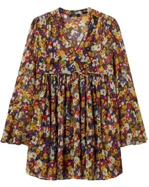 Twinset Floral-Print Dress - Brown