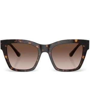 Dolce & Gabbana Gafas De Sol Crossed Con Montura Cuadrada Y Efecto De Carey - Gris