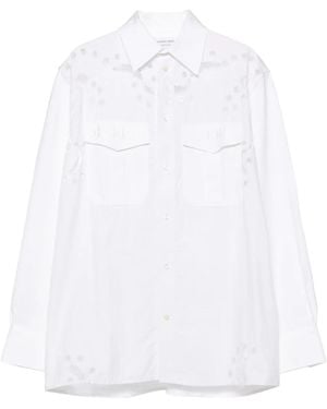 Marine Serre Logo-Embroidered Shirt - White