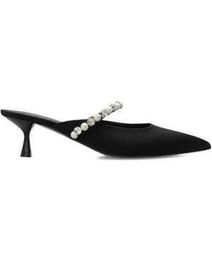 Stella McCartney Pearl-Embellished Mules - Black