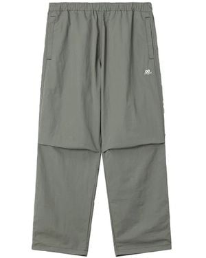 Chocoolate Logo-Patch Straight-Leg Pants - Gray