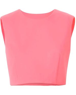 Carolina Herrera Sleeveless Cropped Top - Pink