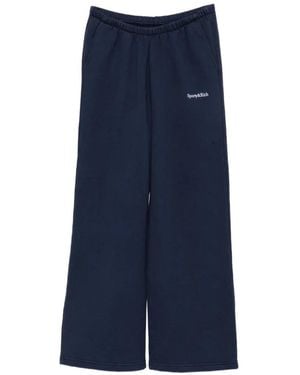 Sporty & Rich Logo-Embroidered Track Pants - Blue