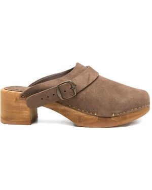 Bosabo Clogs Annaé Con Fibbia - Marrone