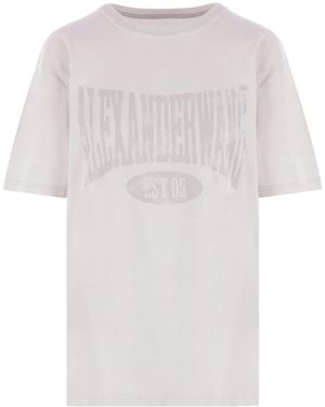 Alexander Wang T-Shirt Con Logo - Bianco