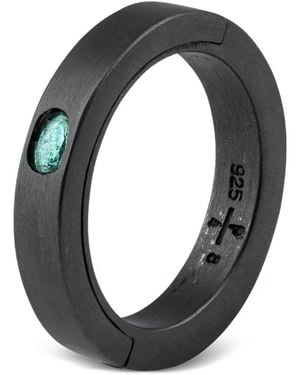 Parts Of 4 Sistema Emerald Ring - Black