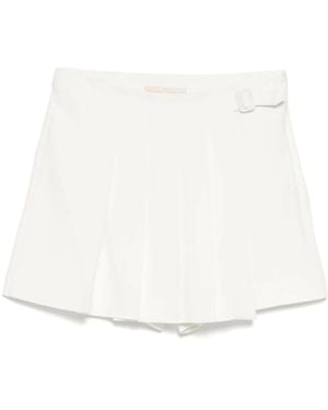 Ermanno Scervino Skorts plisados - Blanco