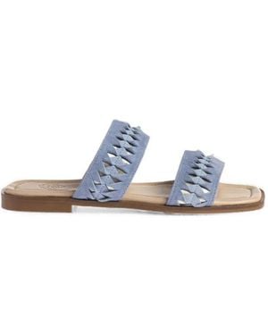 Marietta Chrousala Amaryllis Braided Leather Sandals - Blue