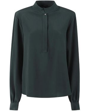 Kiton Button-Fastening Silk Blouse - Green