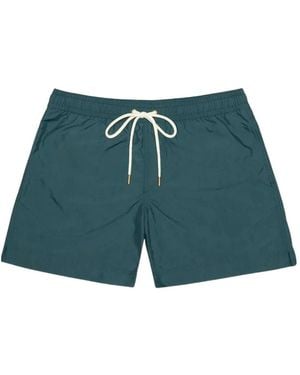 Prince & Bond Easton Drawstring Swim Shorts - Blue