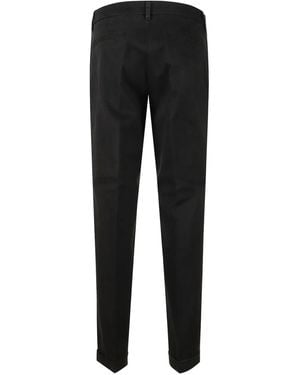 Fay Belt Loops-Detail Pants - Black