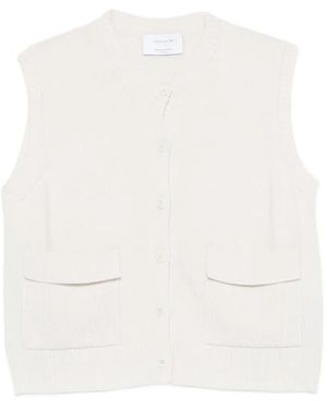 Daniele Fiesoli Button-Up Sleeveless Vest - White