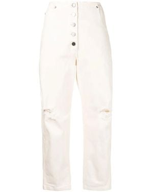 Rachel Comey Tapered Ripped Jeans - White