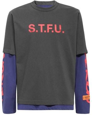 Heron Preston T-Shirt Met Print - Grijs