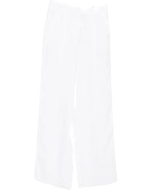 Marella Mlssolista Linen Wide-Leg Pants - White